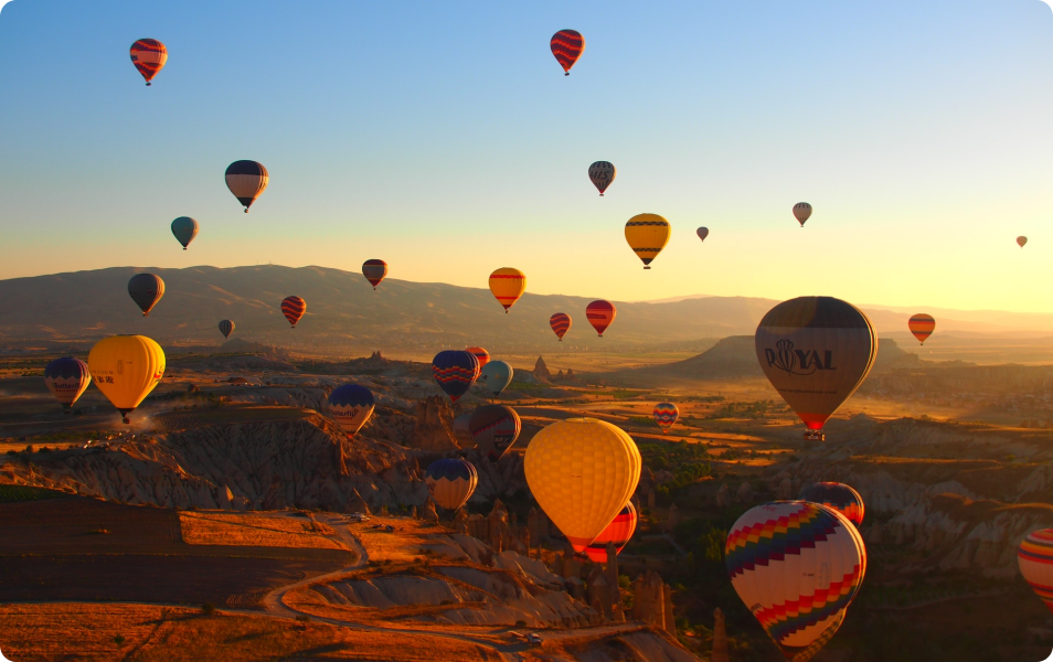 Hot air balloon flight